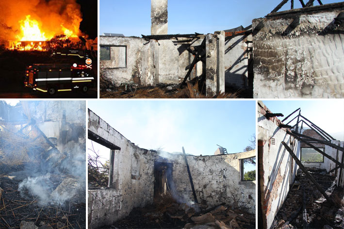 Fire destroys The Pharoah Gallery in Wilderness June 2010